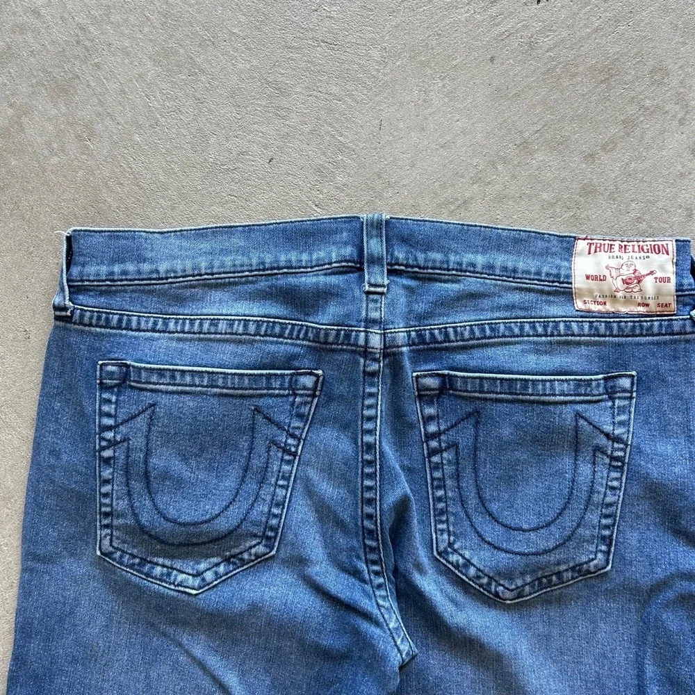 True Religion Jeans Size 40x34 Blue Medium Wash Denim Ricky Relaxed Straight